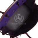 Hermes Special Order (HSS) Birkin 30 Tri-color Raisin, Ultraviolet and Rose Shocking Chevre PHW