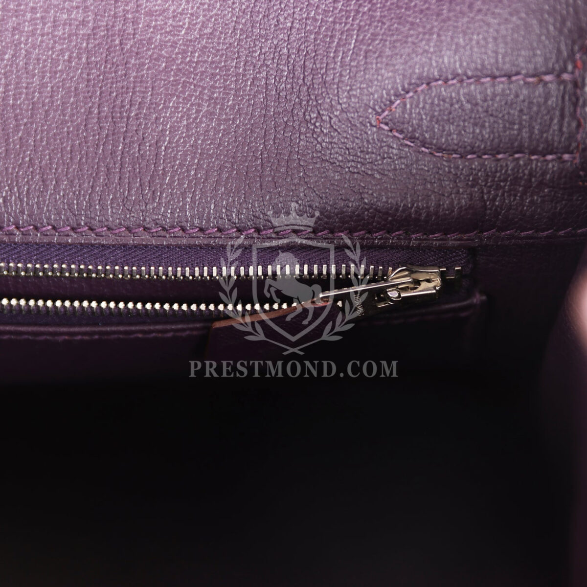 Hermes Special Order (HSS) Birkin 30 Tri-color Raisin, Ultraviolet and Rose Shocking Chevre PHW — изображение 9