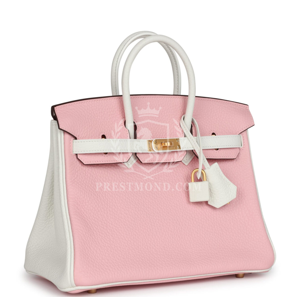 Hermes Special Order (HSS) Birkin 25 Rose Sakura and White Clemence Brushed GHW — изображение 2