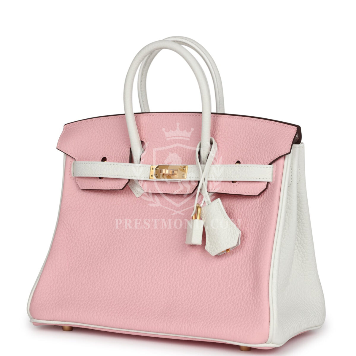 Hermes Special Order (HSS) Birkin 25 Rose Sakura and White Clemence Brushed GHW — изображение 5