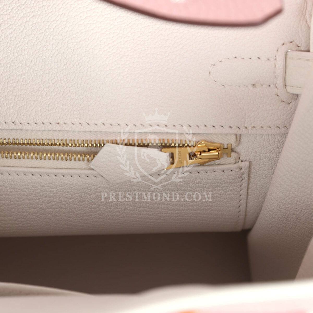 Hermes Special Order (HSS) Birkin 25 Rose Sakura and White Clemence Brushed GHW — изображение 9