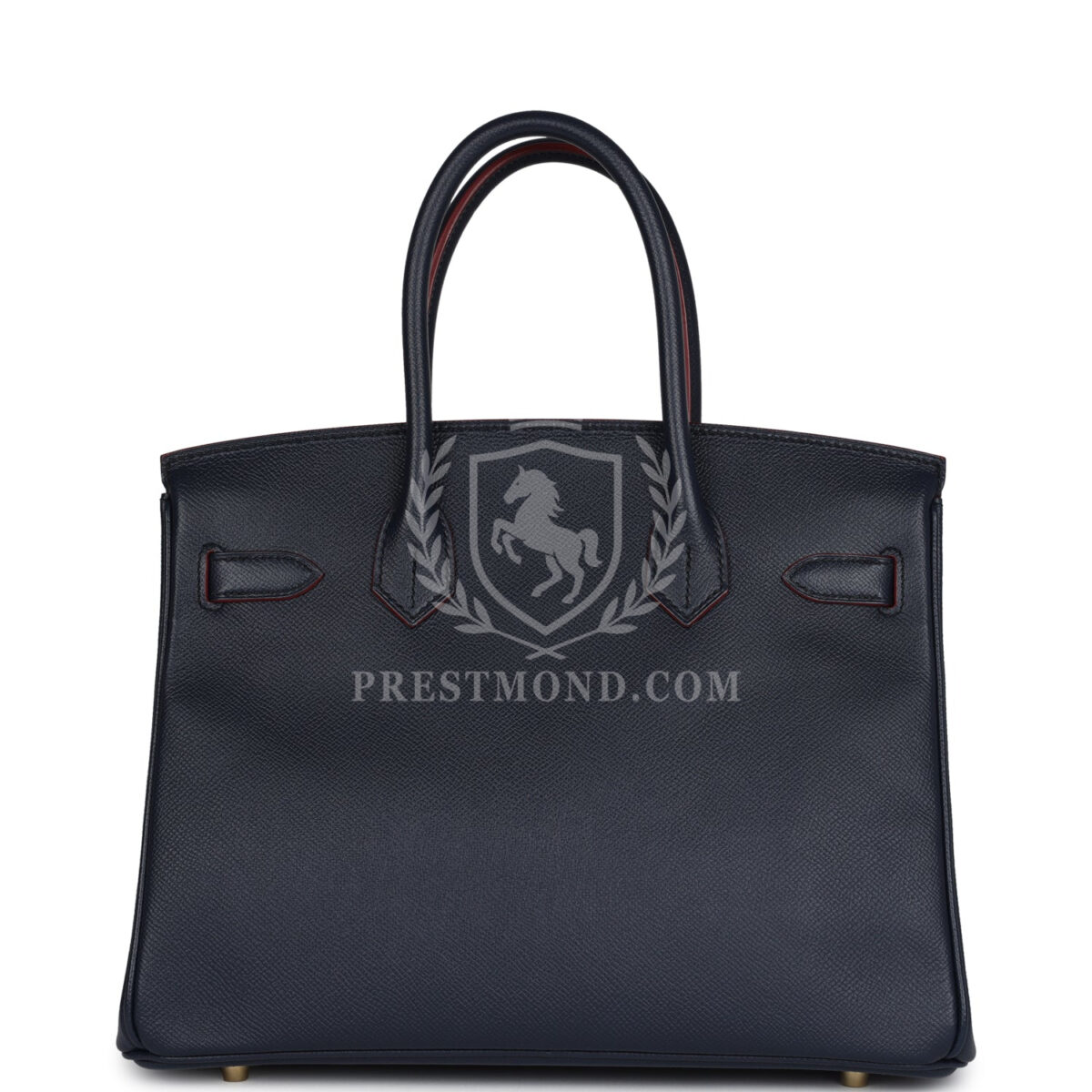 Hermes Birkin 30 Bleu Indigo and Rouge H Contour Epsom GHW — изображение 4