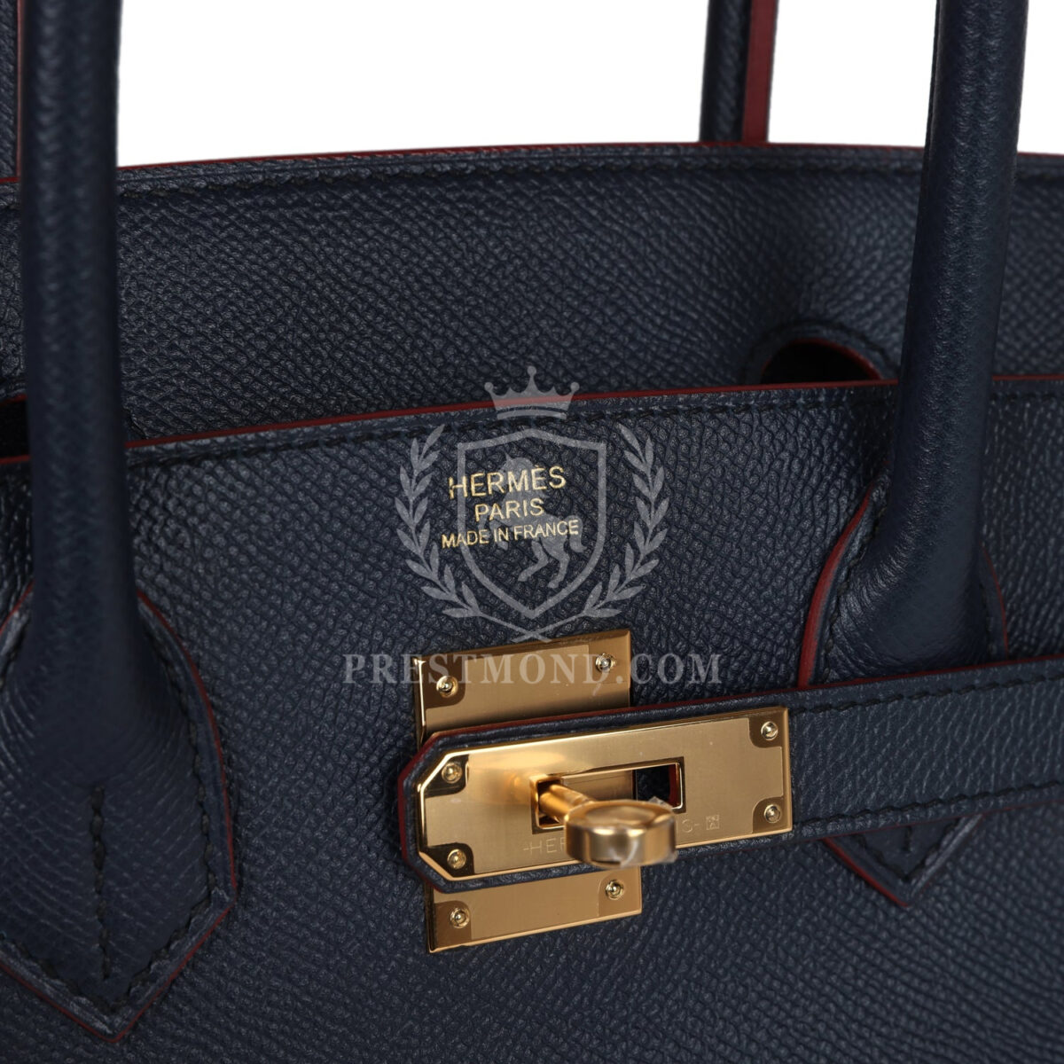 Hermes Birkin 30 Bleu Indigo and Rouge H Contour Epsom GHW — изображение 7