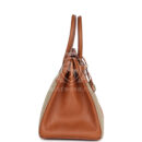 Hermes Birkin 35 Flag Ficelle and Paprika Toile H and Fauve Barenia PBHW