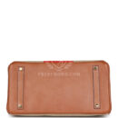 Hermes Birkin 35 Flag Ficelle and Paprika Toile H and Fauve Barenia PBHW