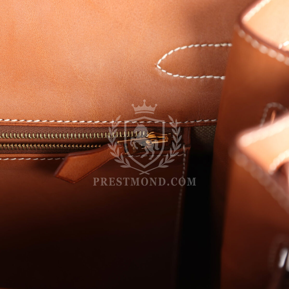 Hermes Birkin 35 Flag Ficelle and Paprika Toile H and Fauve Barenia PBHW — изображение 8