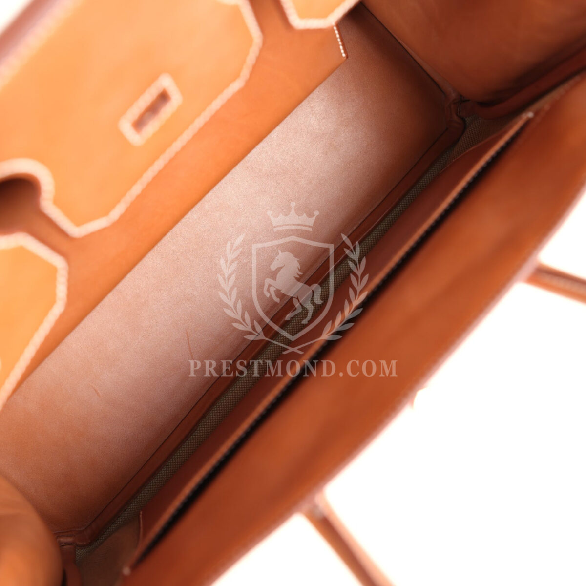 Hermes Birkin 35 Flag Ficelle and Paprika Toile H and Fauve Barenia PBHW — изображение 9
