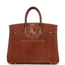 Vintage Hermes Birkin 25 Noisette Doblis and Box PHW