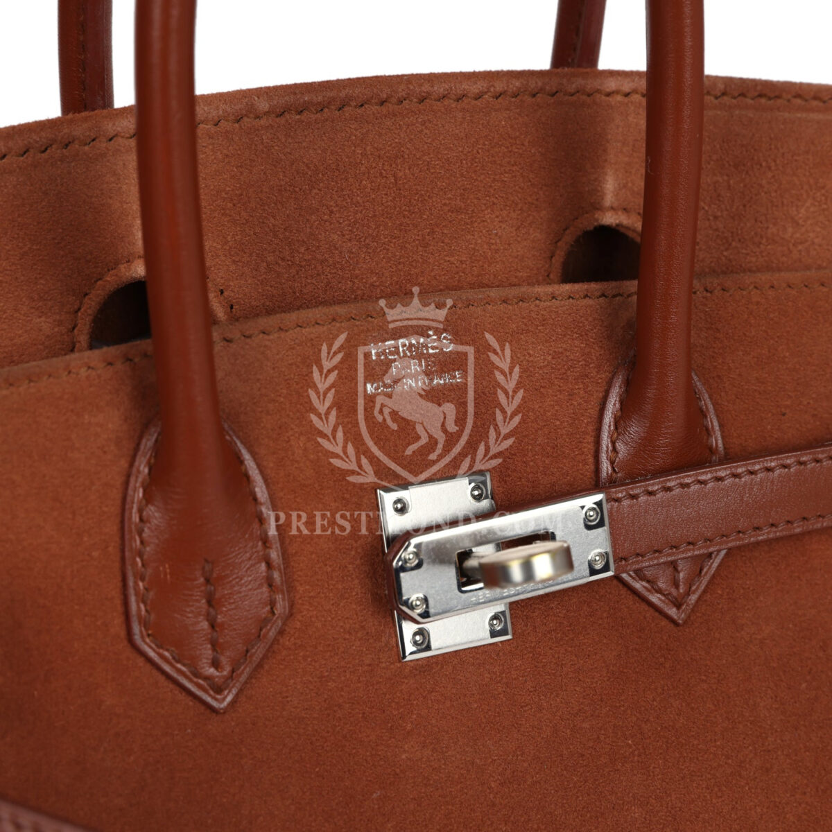 Vintage Hermes Birkin 25 Noisette Doblis and Box PHW — изображение 7
