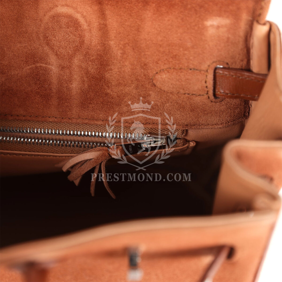 Vintage Hermes Birkin 25 Noisette Doblis and Box PHW — изображение 9