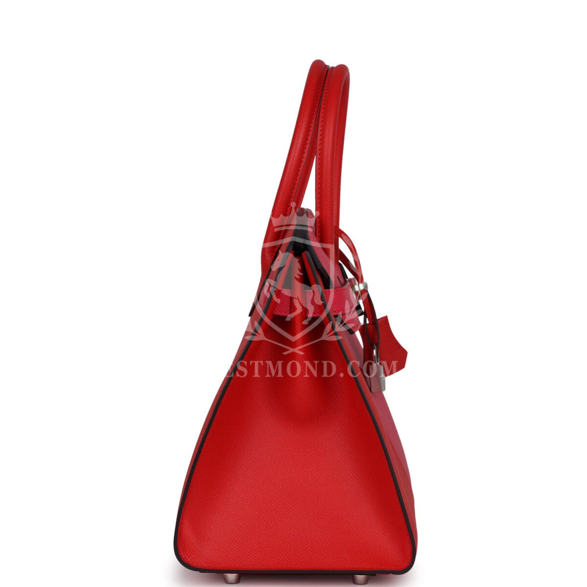 Hermes Casaque Birkin Sellier 30 Rouge De Coeur and Rose Extreme Epsom PHW — изображение 3