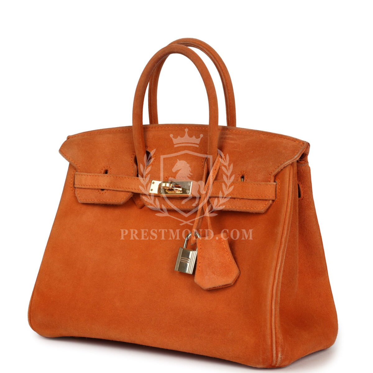 Vintage Hermes Birkin 25 Orange Doblis GHW — изображение 5