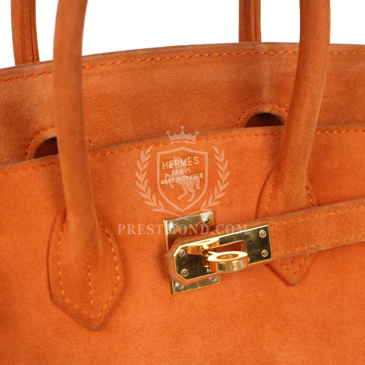 Vintage Hermes Birkin 25 Orange Doblis GHW — изображение 7