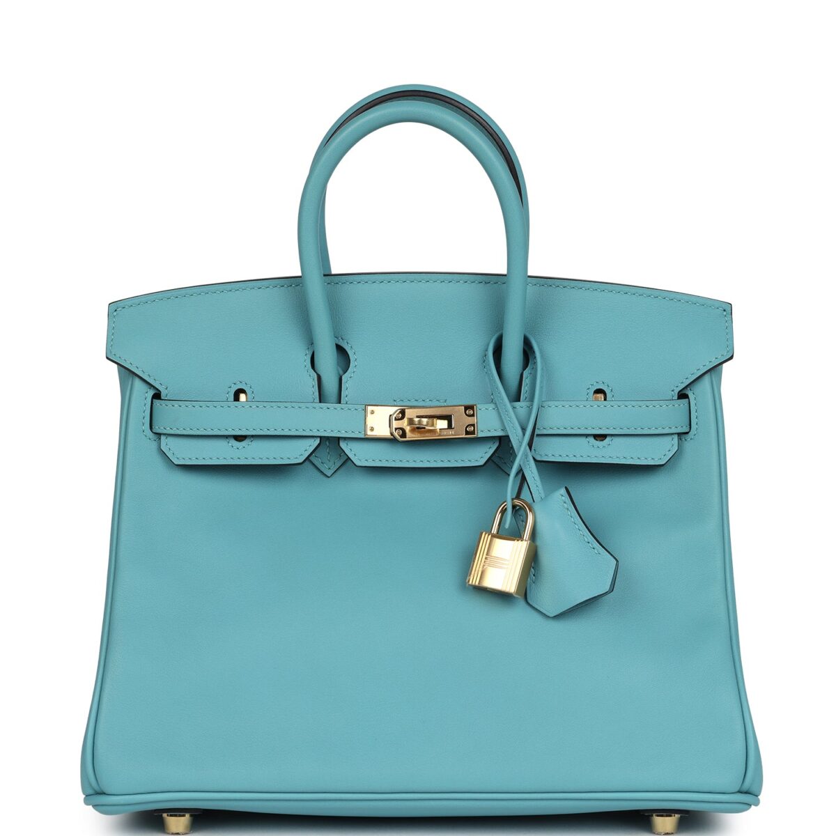 Hermes Birkin 25 Bleu Saint Cyr Swift GHW