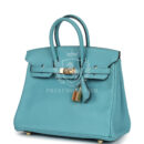 Hermes Birkin 25 Bleu Saint Cyr Swift GHW