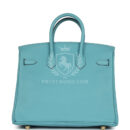 Hermes Birkin 25 Bleu Saint Cyr Swift GHW
