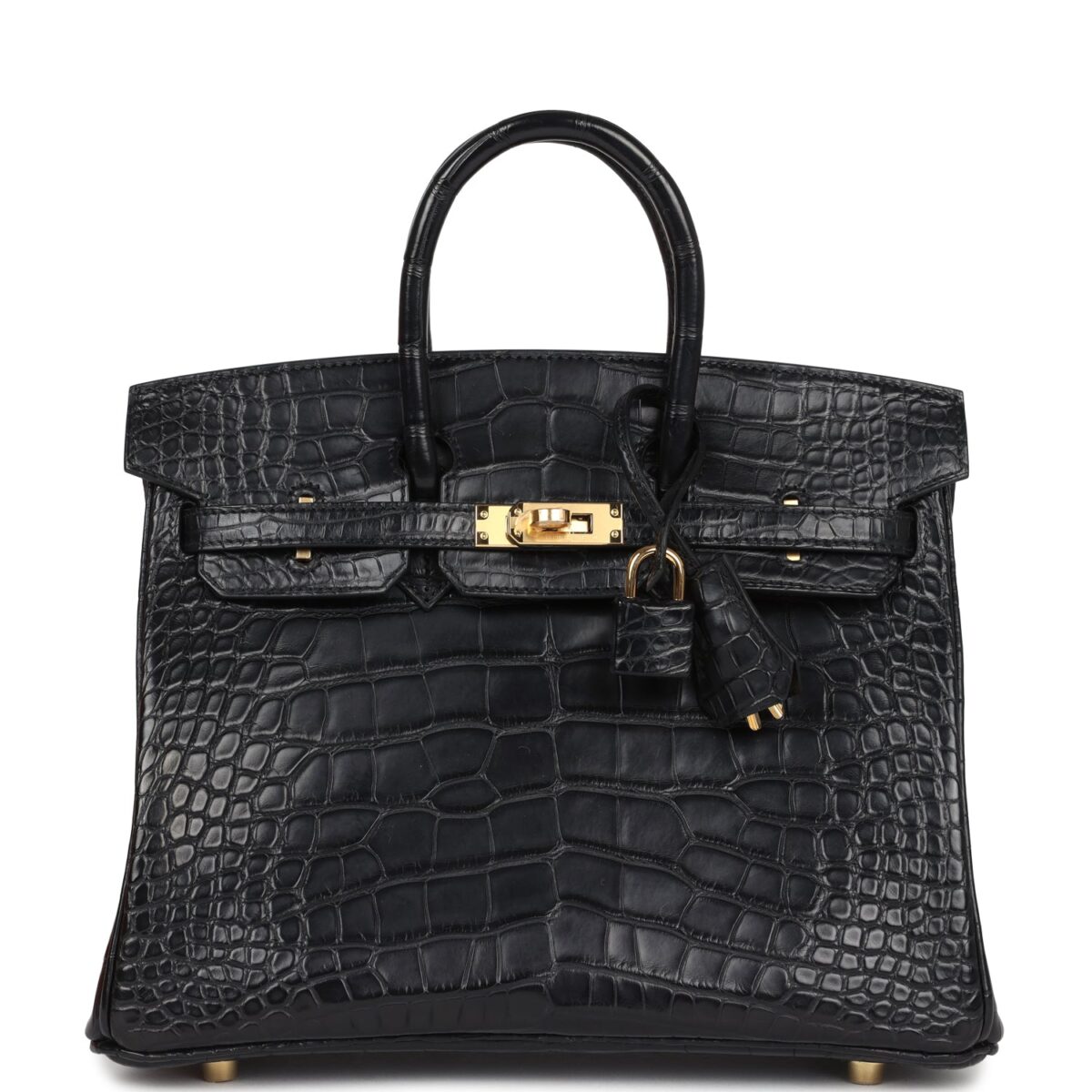 Hermes Birkin 25 Black Matte Alligator GHW