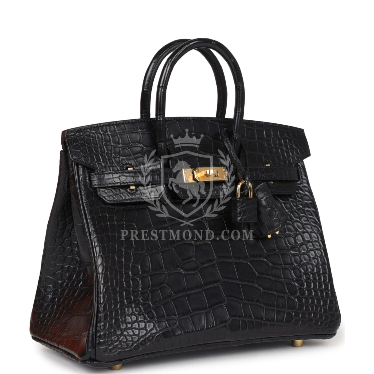 Hermes Birkin 25 Black Matte Alligator GHW — изображение 2