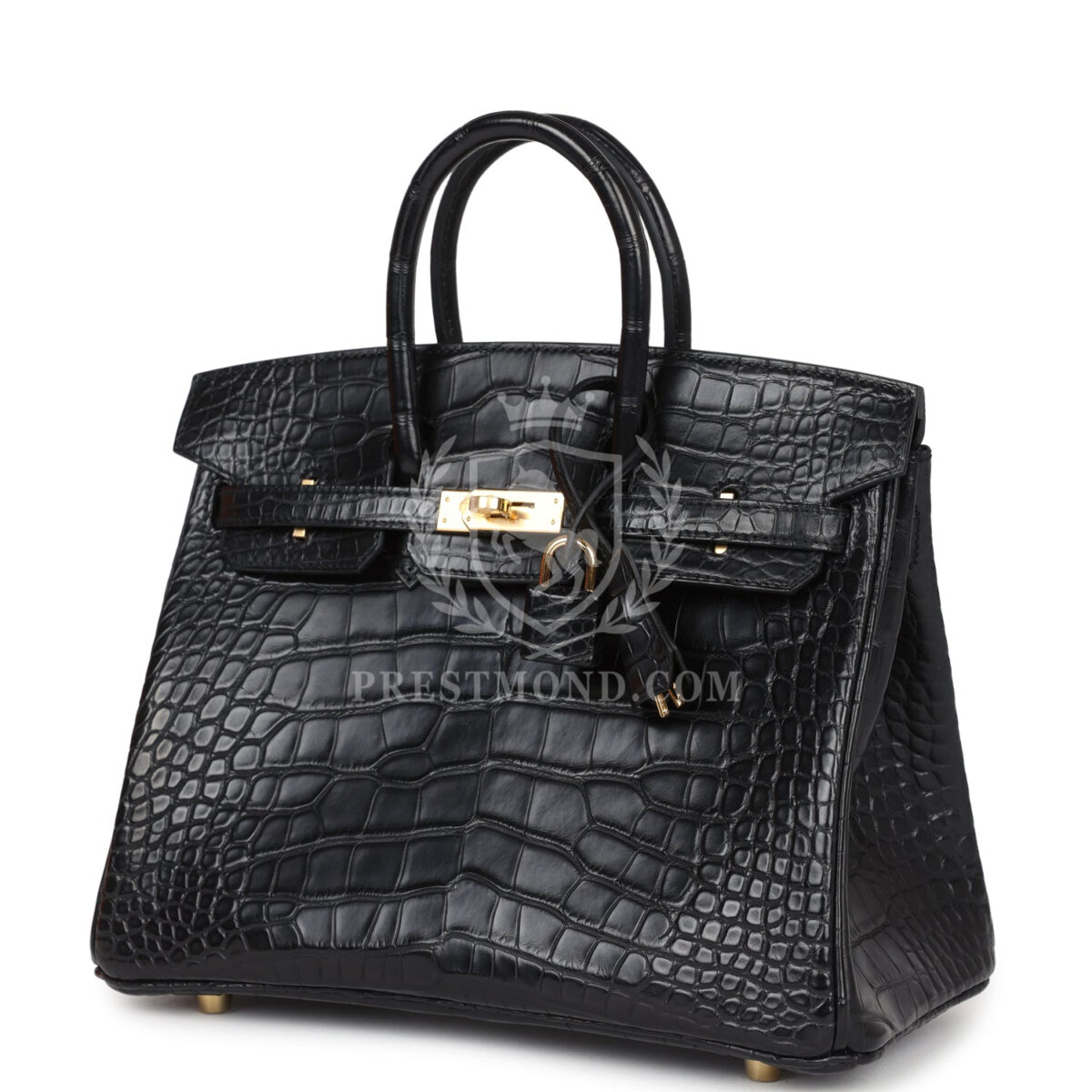 Hermes Birkin 25 Black Matte Alligator GHW — изображение 5