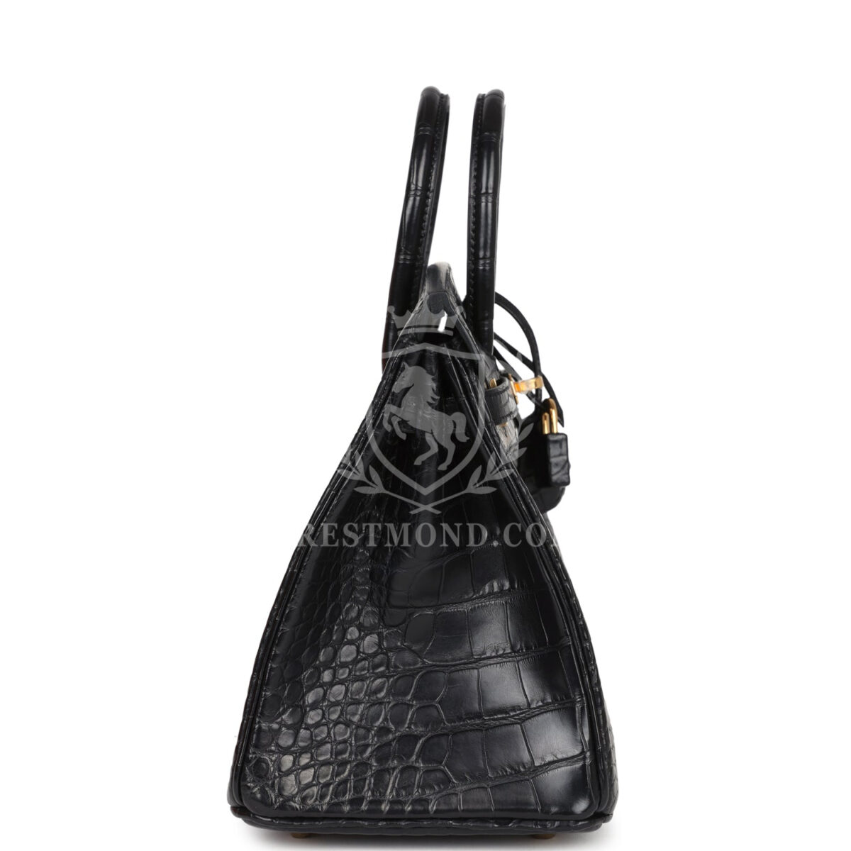 Hermes Birkin 25 Black Matte Alligator GHW — изображение 3