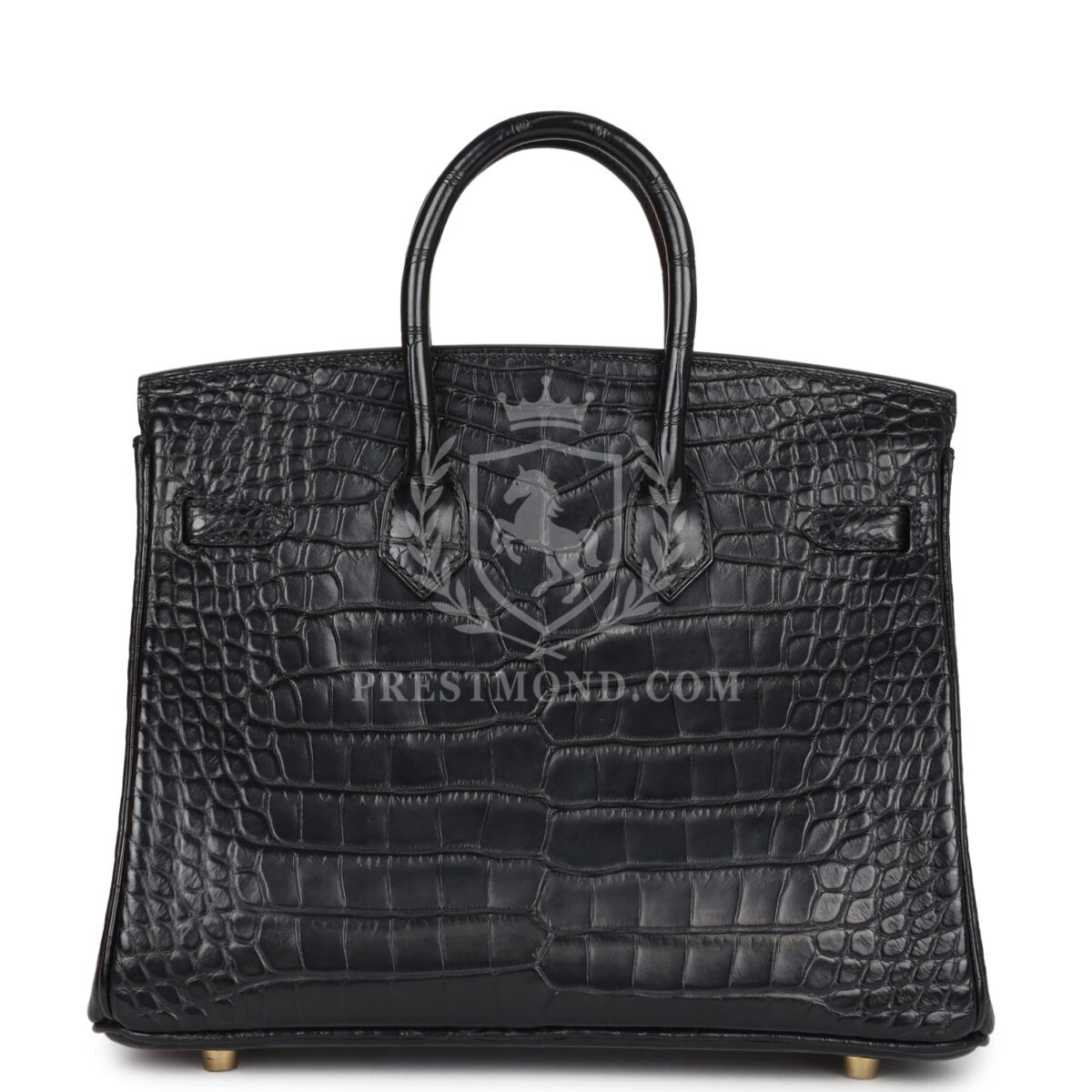 Hermes Birkin 25 Black Matte Alligator GHW — изображение 4
