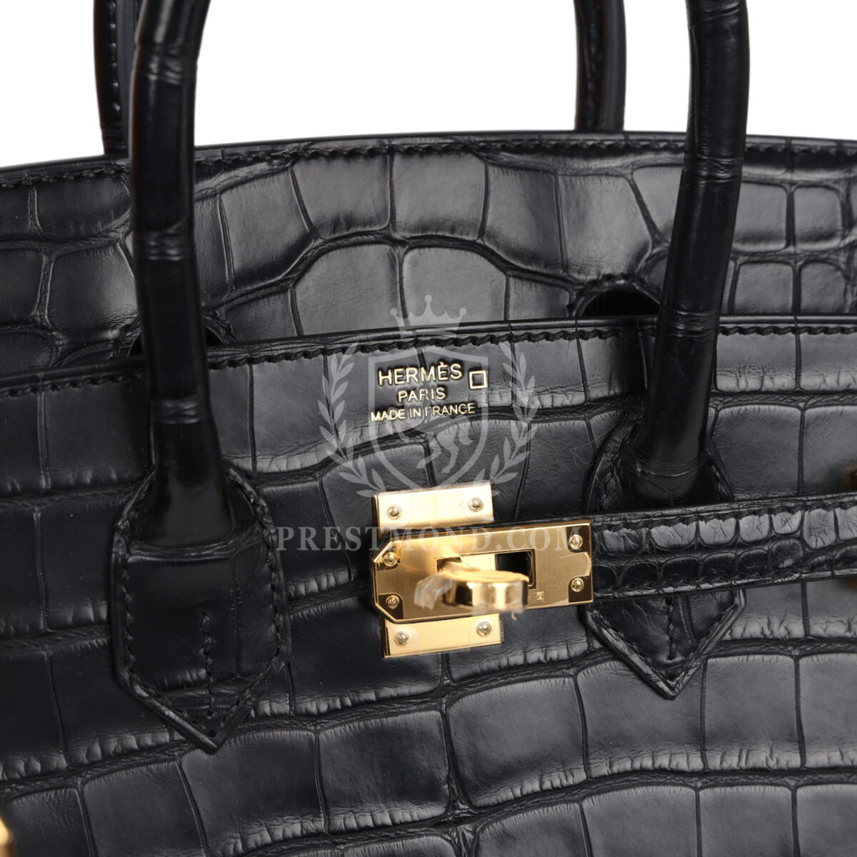 Hermes Birkin 25 Black Matte Alligator GHW — изображение 7