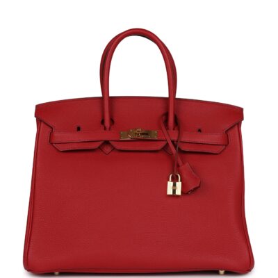 Hermes Birkin 35 Rouge Garance Togo GHW