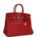 Hermes Birkin 35 Rouge Garance Togo GHW