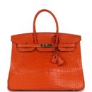 Hermes Birkin 35 Feu Matte Alligator GHW