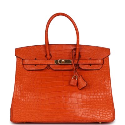 Hermes Birkin 35 Feu Matte Alligator GHW