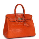 Hermes Birkin 35 Feu Matte Alligator GHW