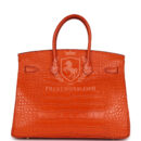 Hermes Birkin 35 Feu Matte Alligator GHW