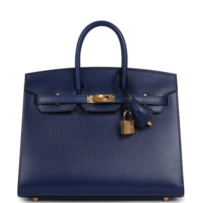 Hermes Birkin Sellier 25 Bleu Saphir Box GHW