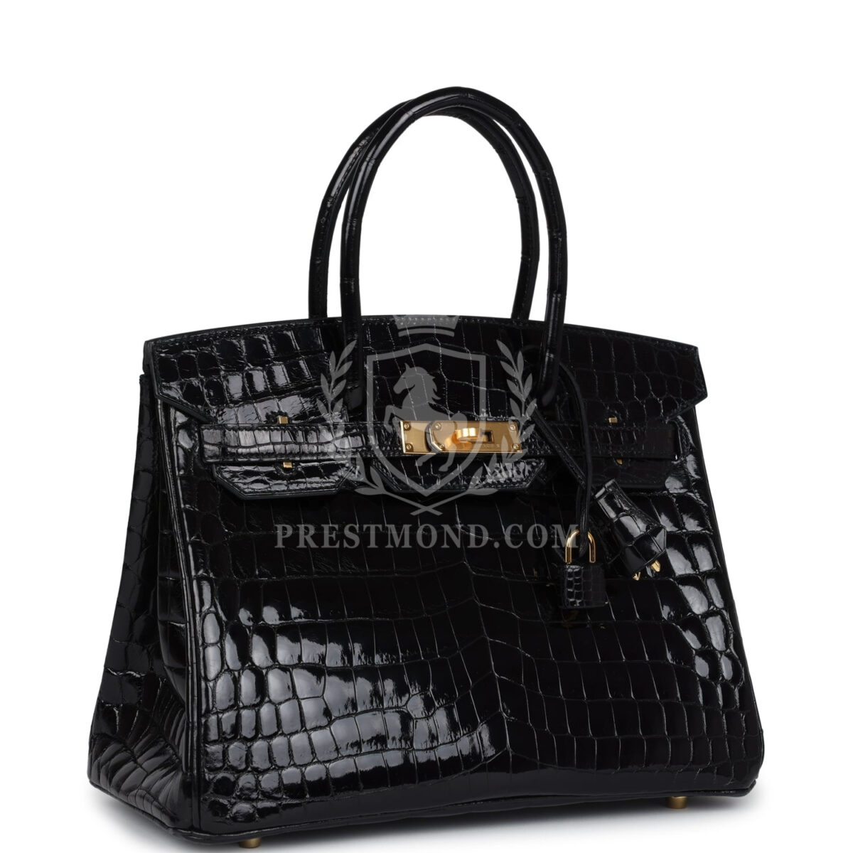 Hermes Birkin 30 Black Shiny Crocodile Niloticus GHW — изображение 2
