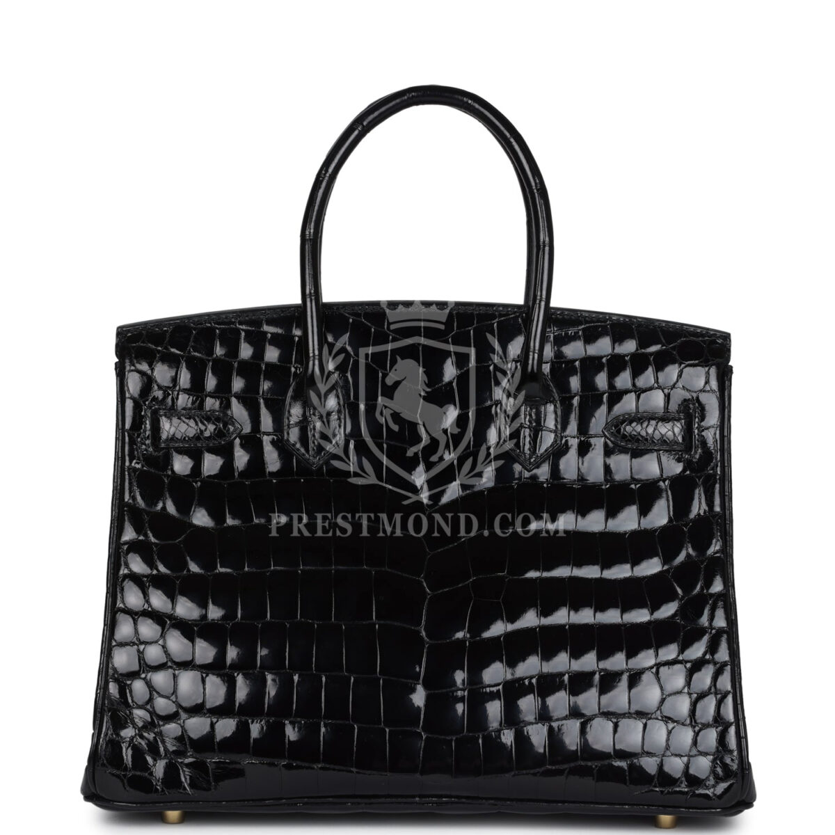 Hermes Birkin 30 Black Shiny Crocodile Niloticus GHW — изображение 4