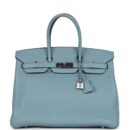 Hermes Birkin 35 Ciel Togo PHW