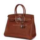 Hermes Birkin 35 Fauve Barenia Faubourg PHW