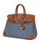 Vintage Hermes Birkin 35 Blue Denim and GHW Gulliver GHW