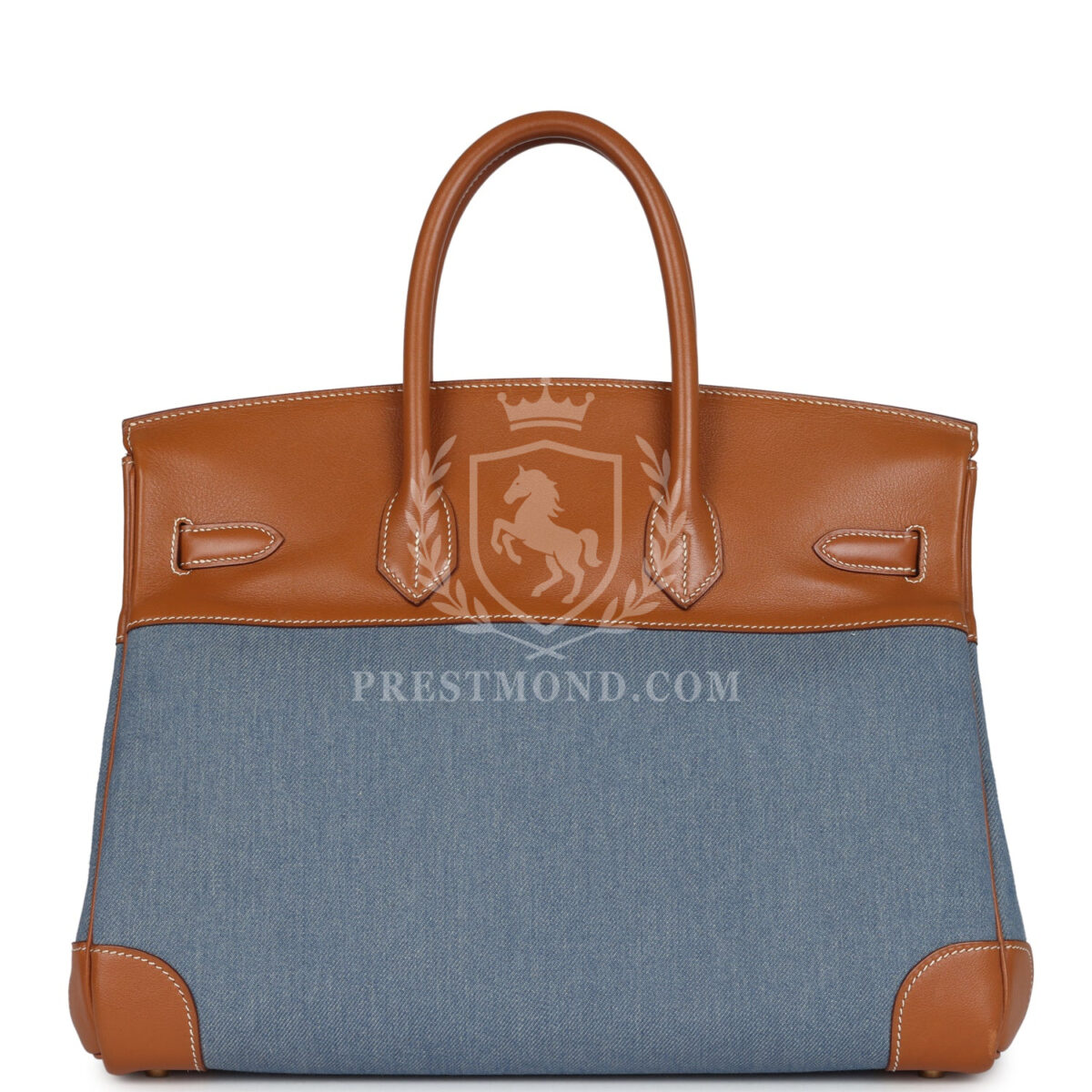 Vintage Hermes Birkin 35 Blue Denim and GHW Gulliver GHW — изображение 4