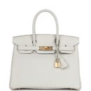 Hermes Birkin 30 Gris Perle Togo GHW