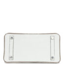 Hermes Special Order (HSS) Birkin 25 White and Etoupe Clemence Brushed PHW