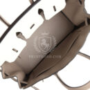 Hermes Special Order (HSS) Birkin 25 White and Etoupe Clemence Brushed PHW