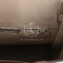 Hermes Special Order (HSS) Birkin 25 White and Etoupe Clemence Brushed PHW