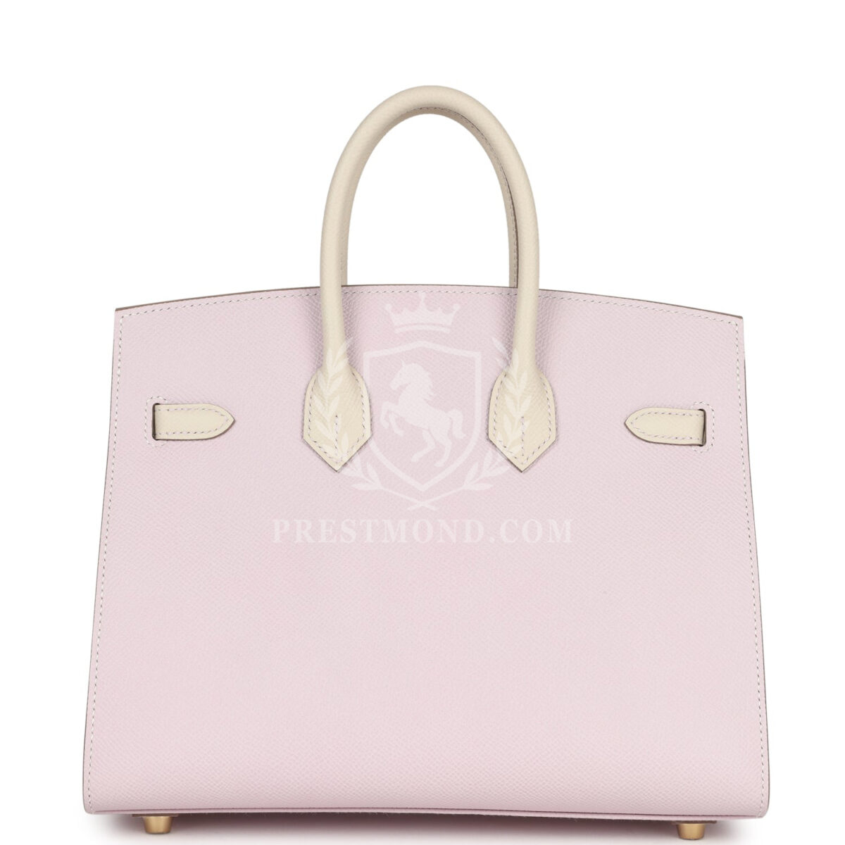 Hermes Special Order (HSS) Birkin Sellier 25 Mauve Pale and Craie Epsom Brushed GHW — изображение 4