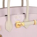 Hermes Special Order (HSS) Birkin Sellier 25 Mauve Pale and Craie Epsom Brushed GHW