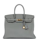 Hermes Birkin 35 Gris Mouette Togo GHW