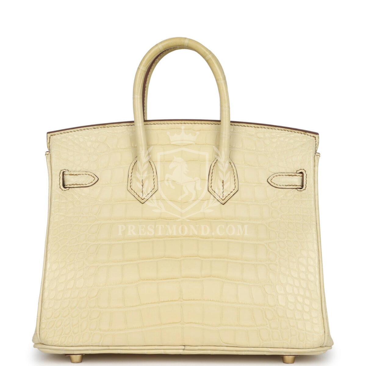 Hermes Special Order (HSS) Birkin 25 Vanille Matte Alligator Brushed GHW — изображение 4