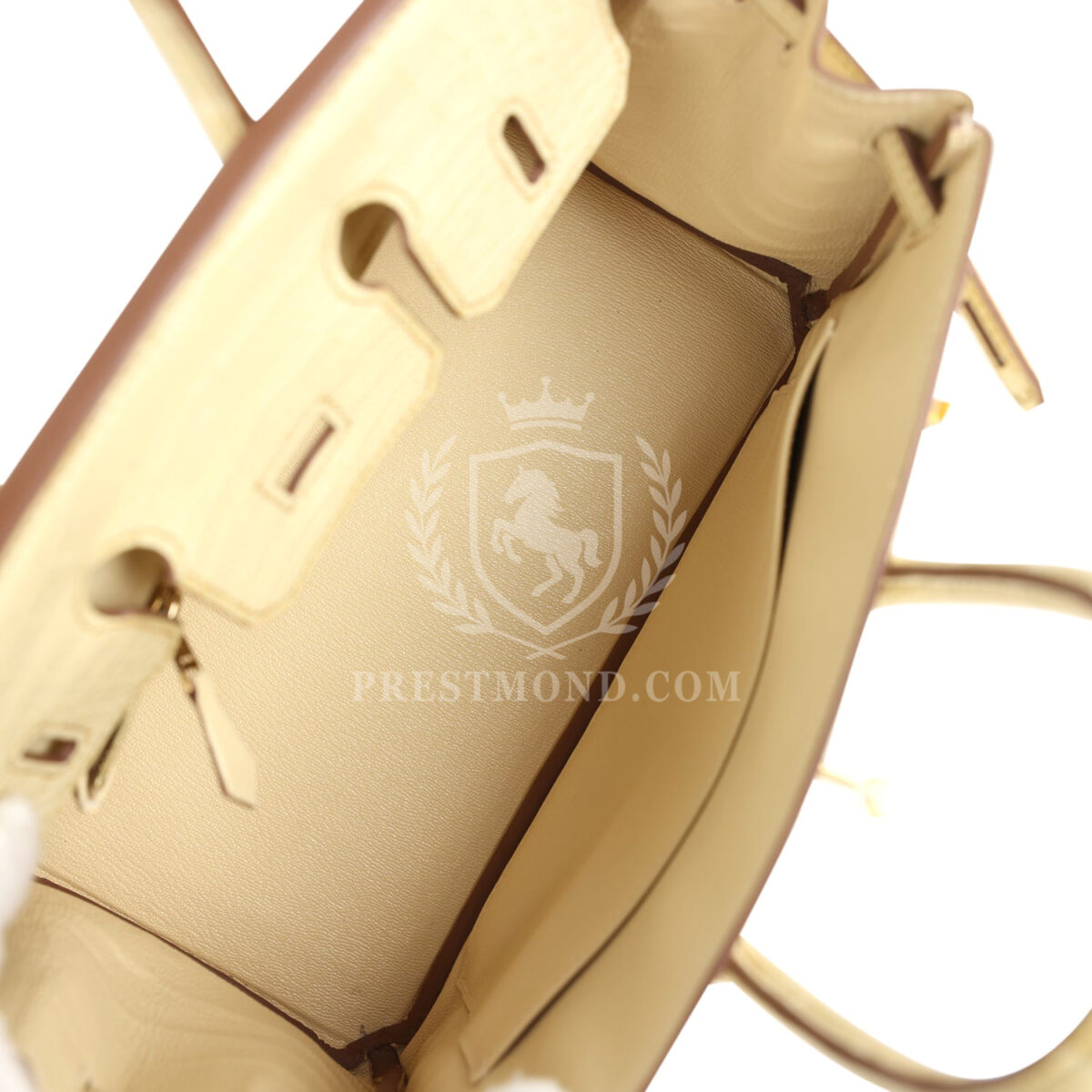 Hermes Special Order (HSS) Birkin 25 Vanille Matte Alligator Brushed GHW — изображение 8