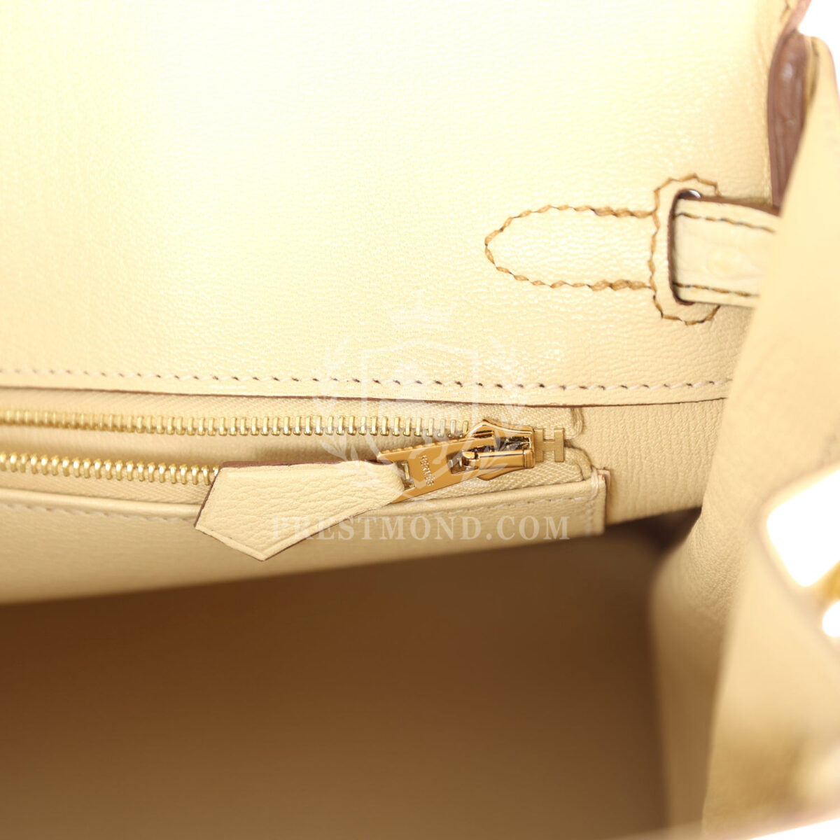 Hermes Special Order (HSS) Birkin 25 Vanille Matte Alligator Brushed GHW — изображение 9