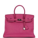 Hermes Birkin 35 Rose Shocking Chevre Mysore PHW